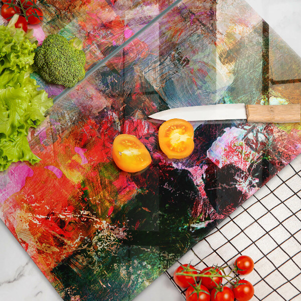 Tagliere in vetro temperato Dipingi l'astrazione
