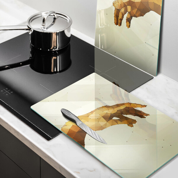 Tagliere in vetro temperato Creazione delle mani di Adamo