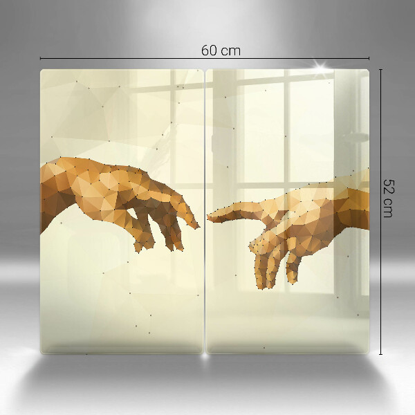 Tagliere in vetro temperato Creazione delle mani di Adamo