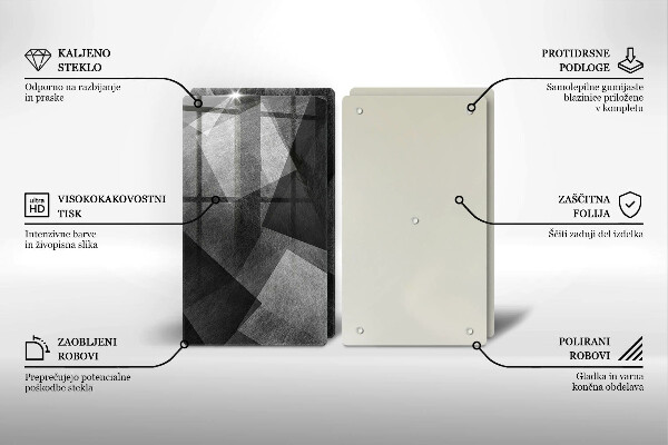 Tagliere in vetro temperato Astrazione geometrica