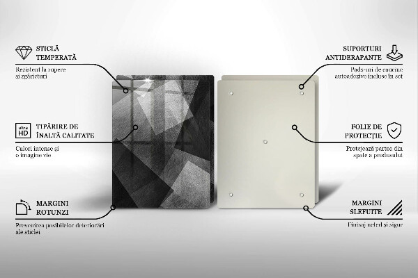 Tagliere in vetro temperato Astrazione geometrica