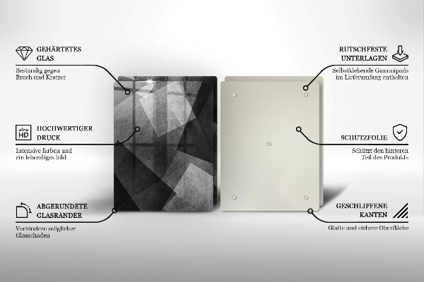 Tagliere in vetro temperato Astrazione geometrica