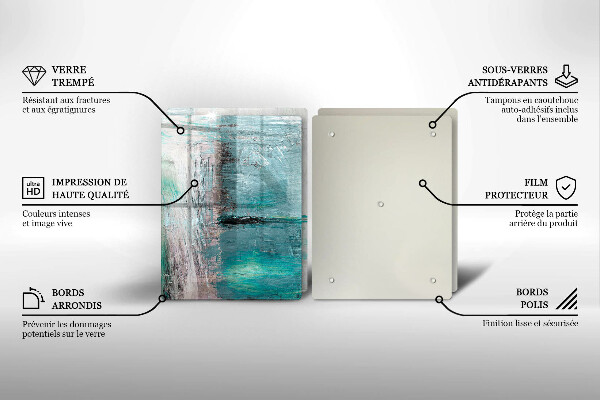 Tagliere in vetro temperato Dipinga lo sfondo di astrazione