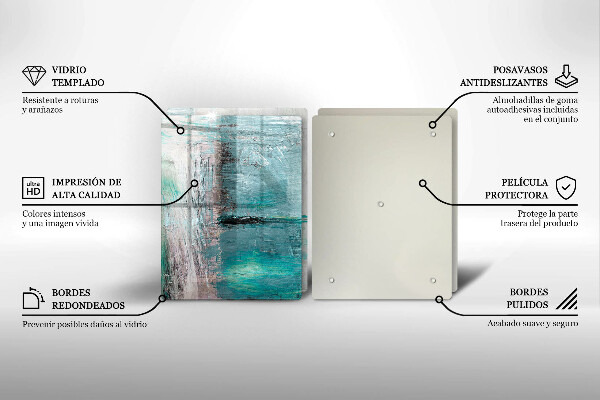 Tagliere in vetro temperato Dipinga lo sfondo di astrazione