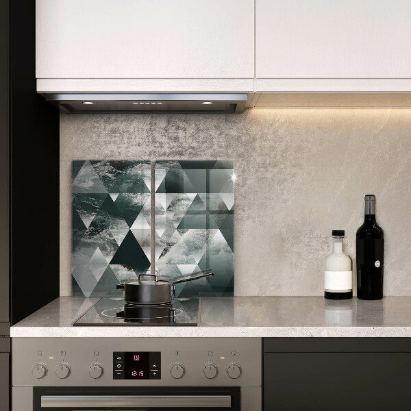 Tagliere in vetro temperato Triangoli e acqua