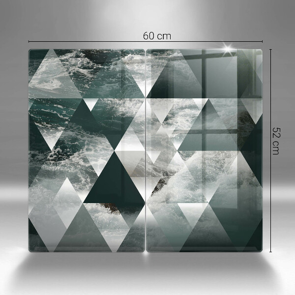 Tagliere in vetro temperato Triangoli e acqua