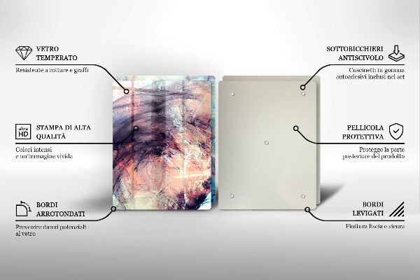 Tagliere in vetro temperato Astrazione dipinta