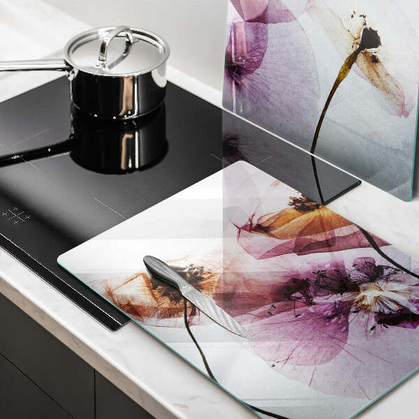 Tagliere in vetro temperato Fiori delicati