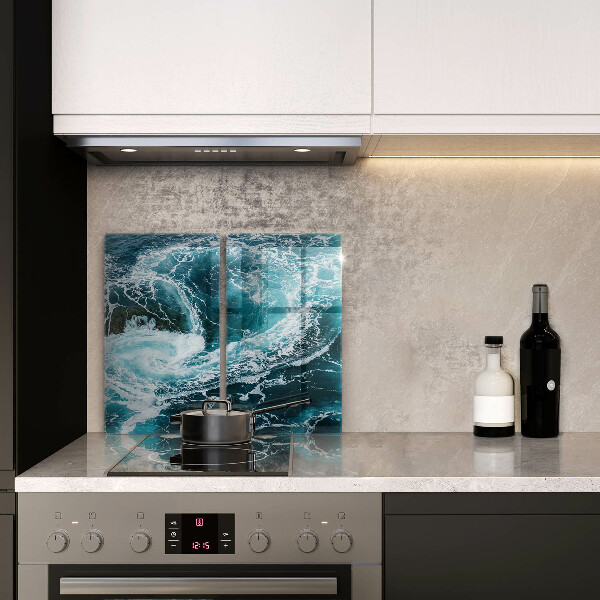 Tagliere in vetro temperato Onde d'acqua schiumose