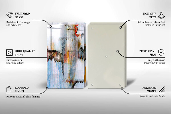 Tagliere in vetro temperato Pitture astratte