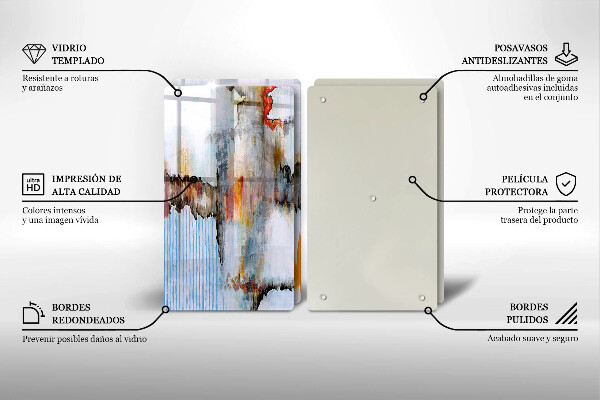 Tagliere in vetro temperato Pitture astratte
