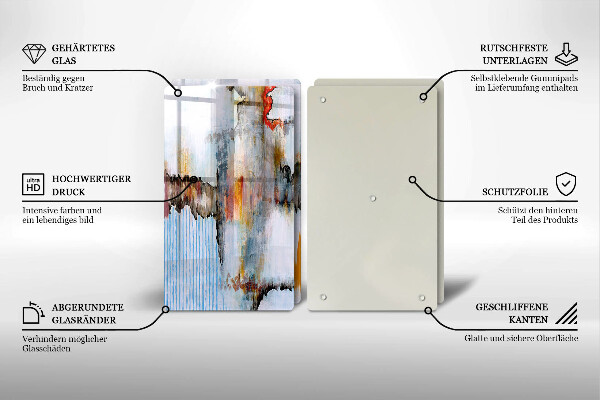 Tagliere in vetro temperato Pitture astratte