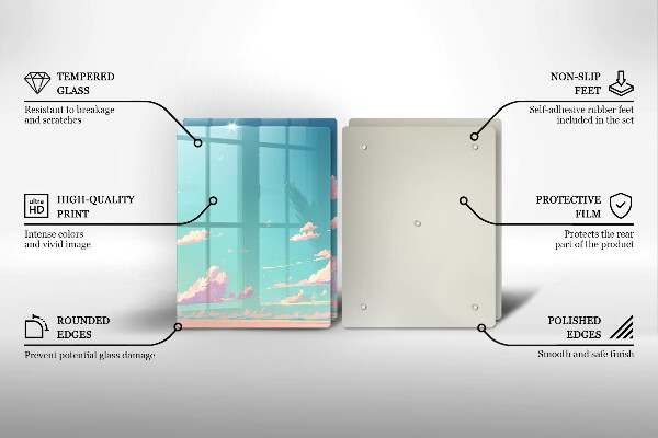 Tagliere in vetro temperato Paradiso da favola