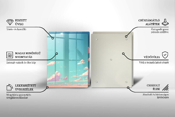 Tagliere in vetro temperato Paradiso da favola