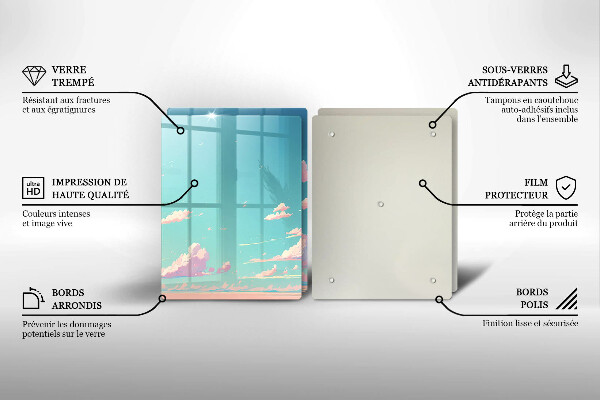 Tagliere in vetro temperato Paradiso da favola