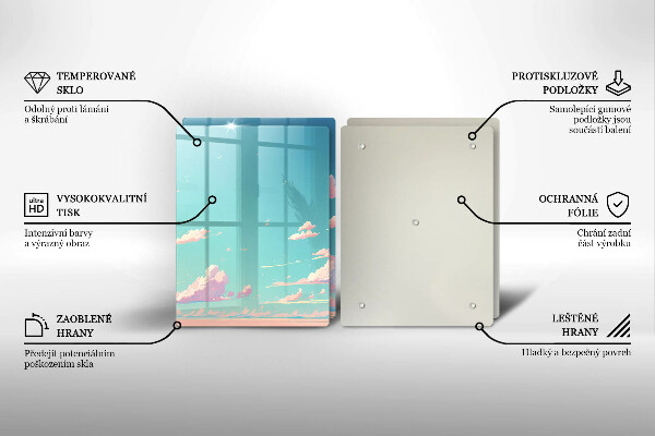 Tagliere in vetro temperato Paradiso da favola