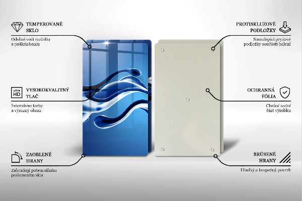 Tagliere in vetro temperato Astrazione fluida