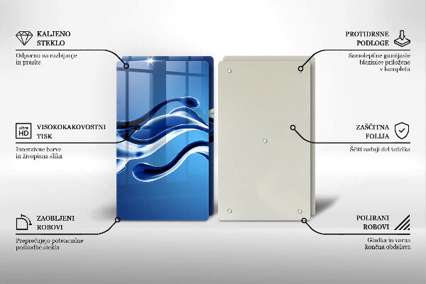 Tagliere in vetro temperato Astrazione fluida