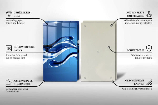 Tagliere in vetro temperato Astrazione fluida