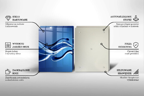Tagliere in vetro temperato Astrazione fluida