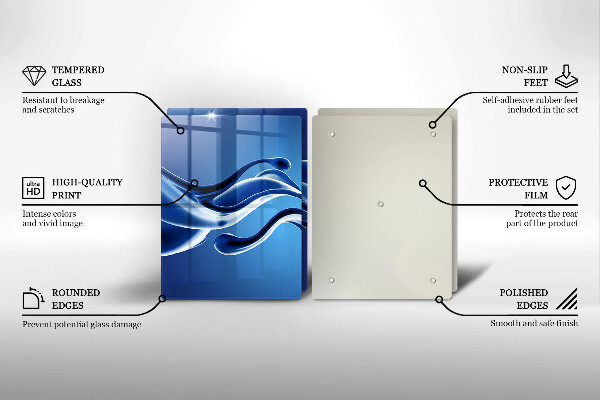 Tagliere in vetro temperato Astrazione fluida