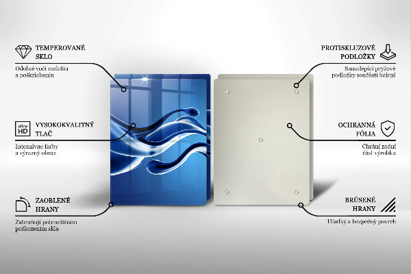 Tagliere in vetro temperato Astrazione fluida