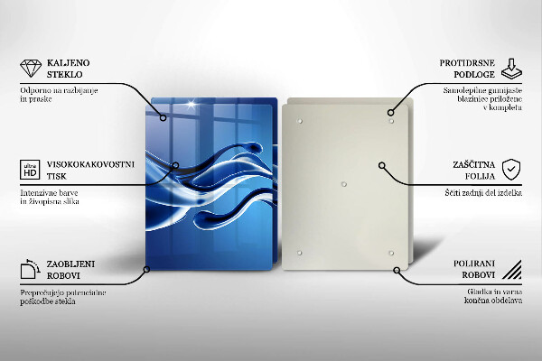 Tagliere in vetro temperato Astrazione fluida
