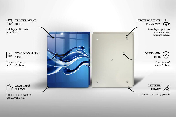 Tagliere in vetro temperato Astrazione fluida