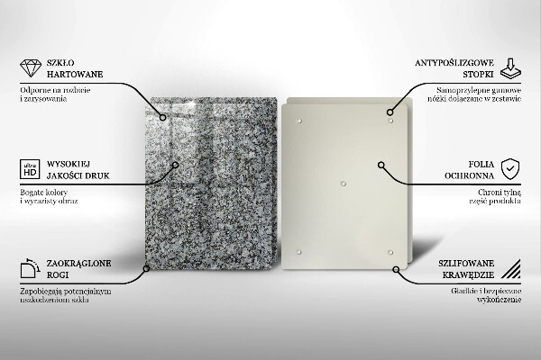 Tagliere in vetro temperato Trama di pietra
