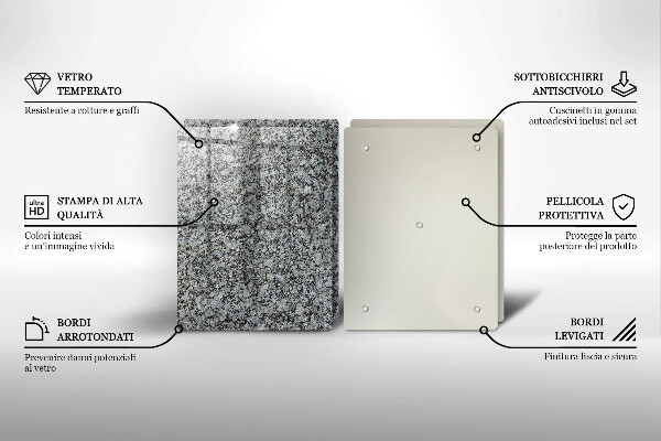 Tagliere in vetro temperato Trama di pietra