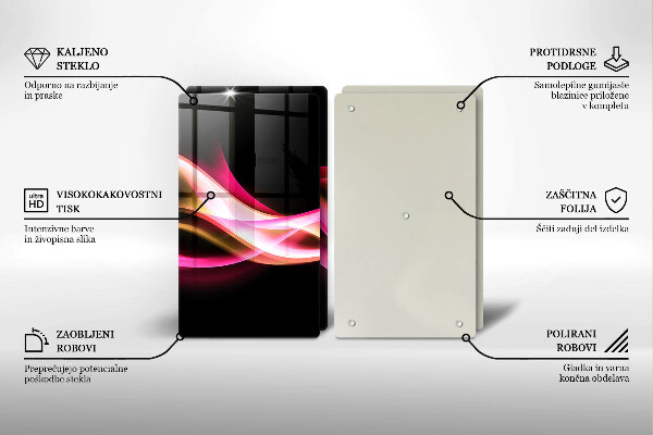 Tagliere in vetro temperato Fumo al neon astratto