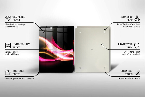 Tagliere in vetro temperato Fumo al neon astratto