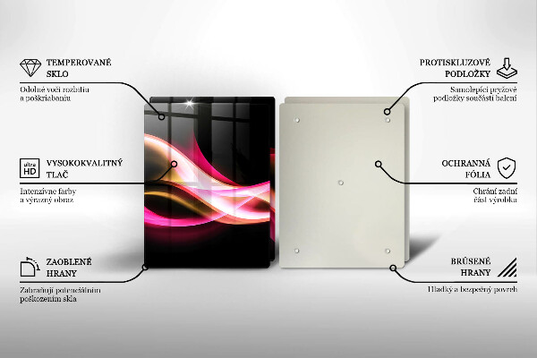 Tagliere in vetro temperato Fumo al neon astratto