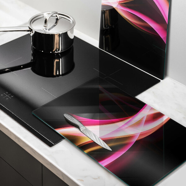 Tagliere in vetro temperato Fumo al neon astratto