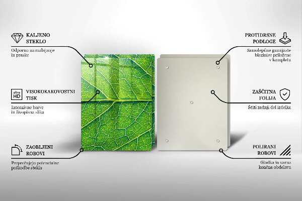 Tagliere in vetro temperato Vene delle foglie naturali