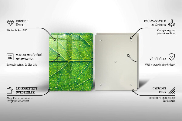 Tagliere in vetro temperato Vene delle foglie naturali