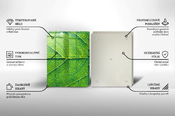 Tagliere in vetro temperato Vene delle foglie naturali