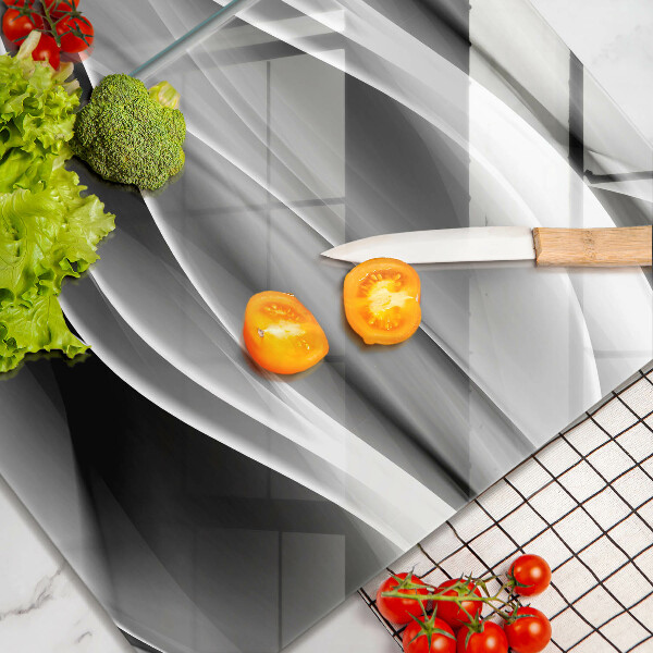 Tagliere in vetro temperato Linee astratte di fumo