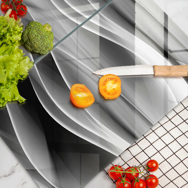 Tagliere in vetro temperato Linee astratte di fumo