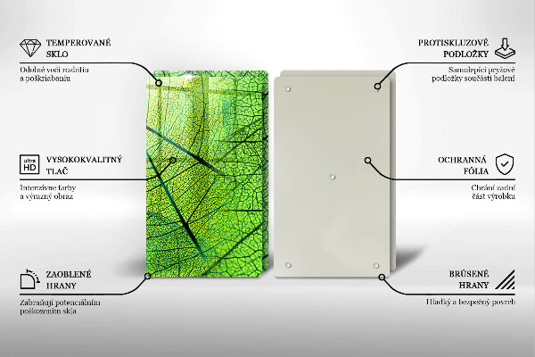 Tagliere in vetro temperato Vene delle foglie naturali