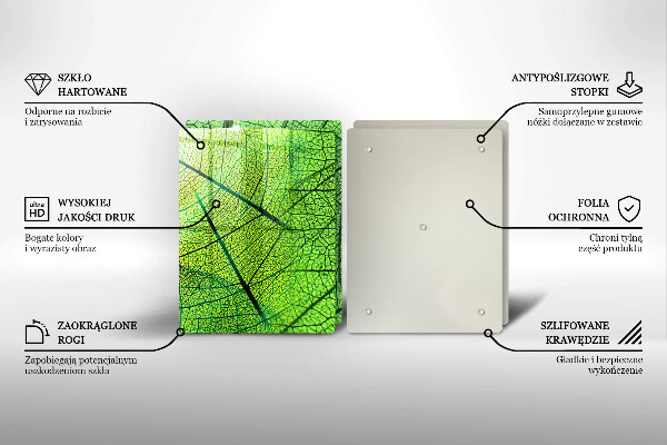 Tagliere in vetro temperato Vene delle foglie naturali