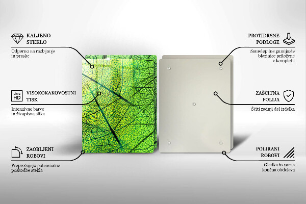Tagliere in vetro temperato Vene delle foglie naturali
