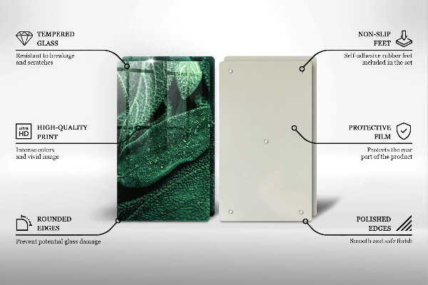 Tagliere in vetro temperato Le foglie della pianta