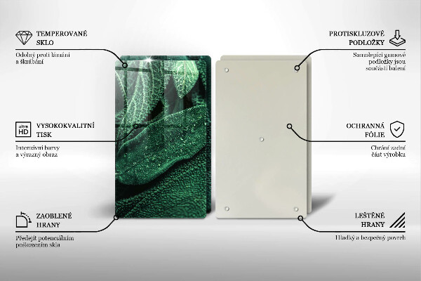 Tagliere in vetro temperato Le foglie della pianta