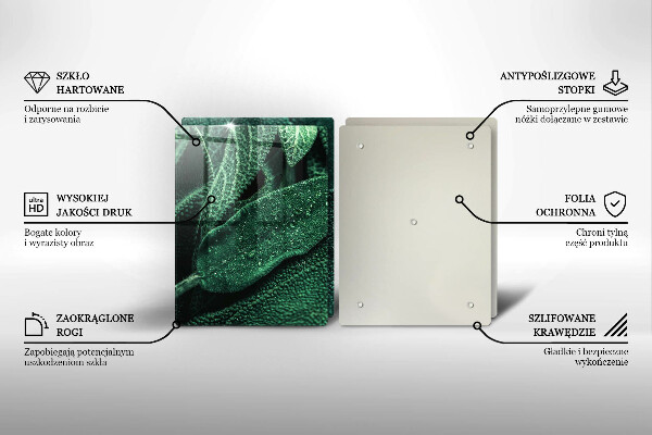 Tagliere in vetro temperato Le foglie della pianta