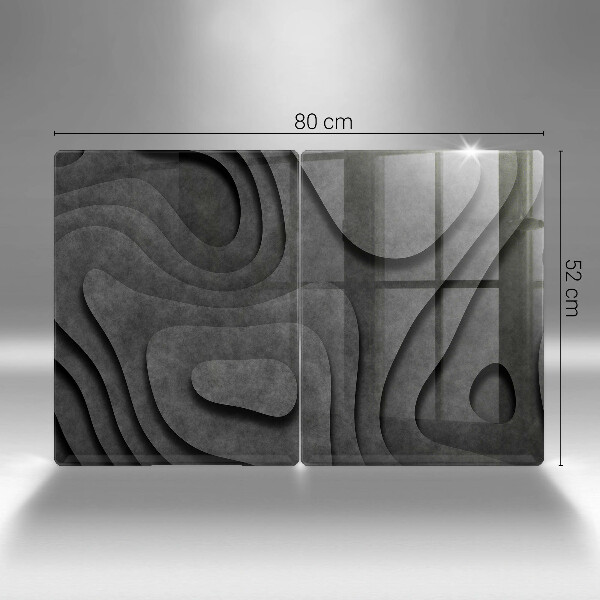 Tagliere in vetro temperato Forme di pietra 3D