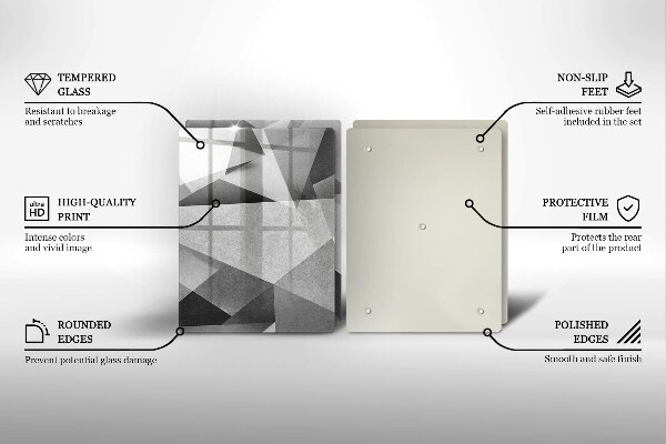 Tagliere in vetro temperato Astrazione tagliente concreta