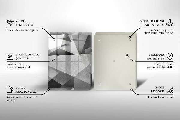 Tagliere in vetro temperato Astrazione tagliente concreta