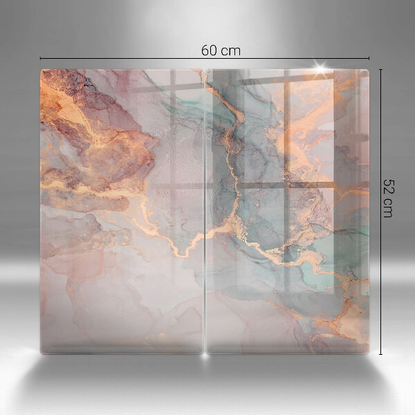 Tagliere in vetro temperato Marmo con oro