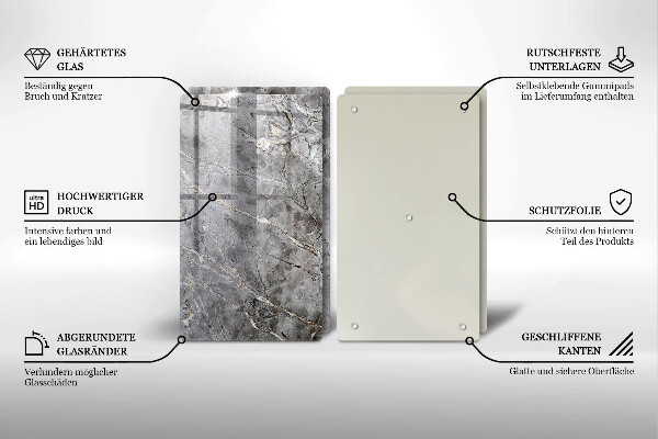 Tagliere in vetro temperato Trama di pietra